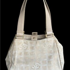 CHANEL Cream Canvas Travel Line